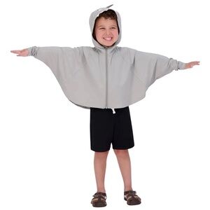 Hazel + Harper Kids' UV Sun Shield Hooded Gray Shark One Size Boys 4T